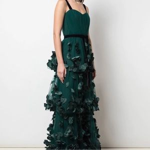 Marchesa notte flower embellished dress